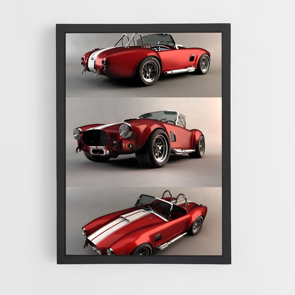 Poster Cobra Rouge – affiche AC Cobra (vue 2)